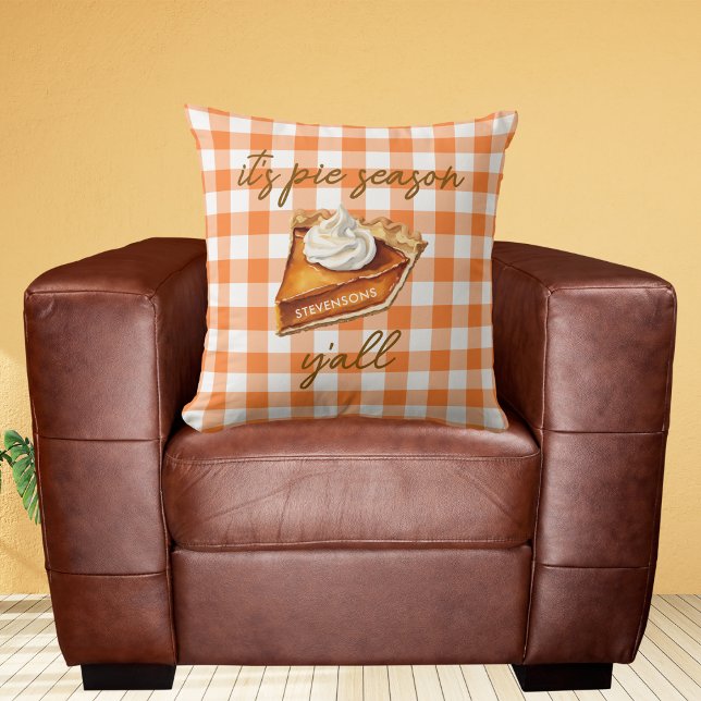Coussin Décoration Thème Automnal Drôle de Rustique Orange (Créateur téléchargé)