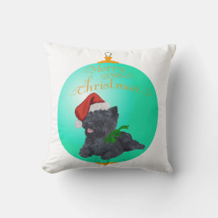 Coussin Décorations de Noël de Terrier Cairn