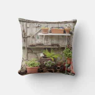 Coussin Décorations sur une clôture en bois, île de Catali