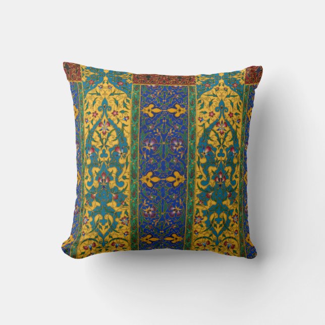 Coussin Decorative Persian Intricate Floral Pattern (Recto)