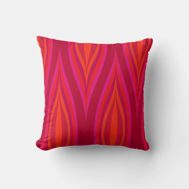 Coussin décorative rétro les années 70 années 60 (Recto)