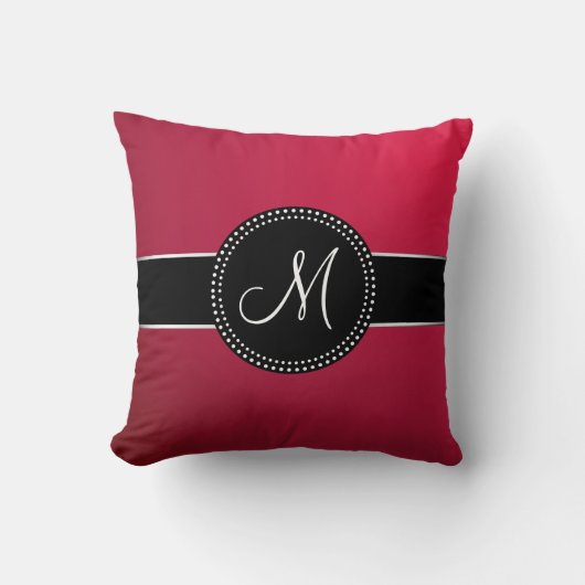 Coussin décoré d'un monogramme personnalisé (Recto)