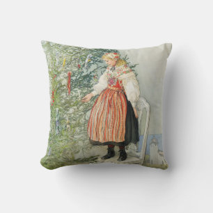 Coussin Décorer l'arbre de Noël - Carl Larsson