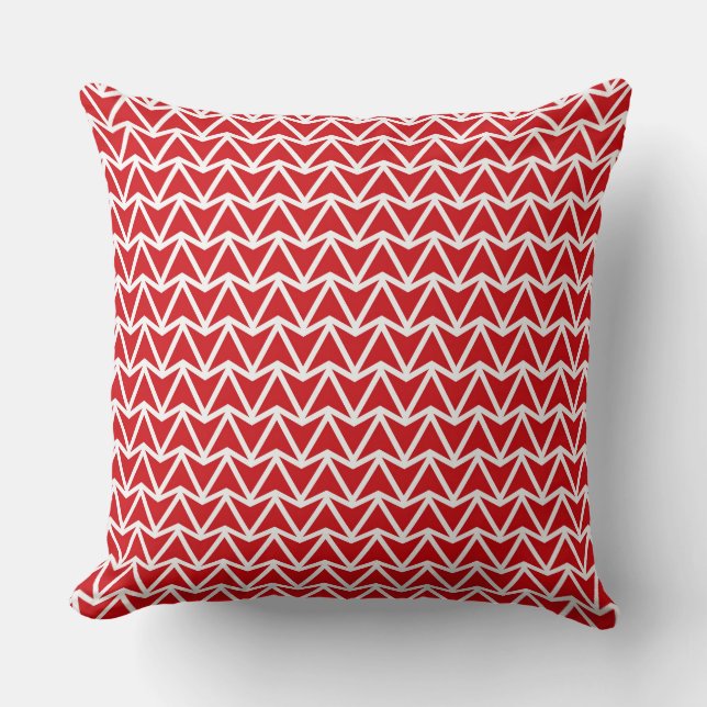 Coussin Découvrez l'impact du motif zigzag rouge (Recto)