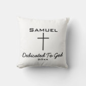 Coussin Dedicated to God Child Dedication Cross (Recto)