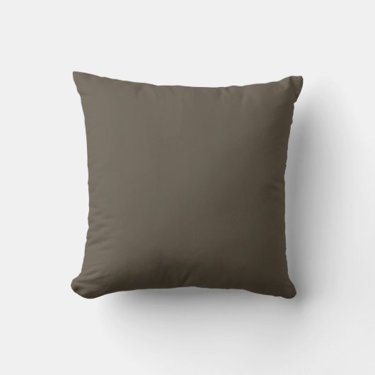 Coussin Deep Forest Brown Solid Throw Pillow (Recto)