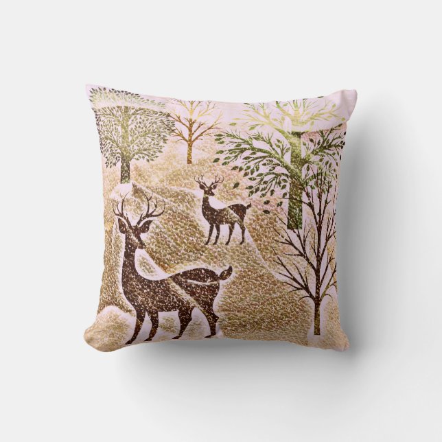 Coussin Deerscape rustique (Recto)