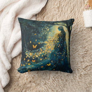 Coussin Déesse de la Forêt Enchantée avec Papillons (8)
