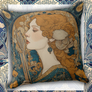 Coussin Déesse grecque Art Nouveau