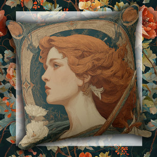 Coussin Déesse grecque Art Nouveau