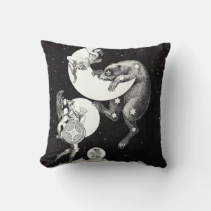 Coussin Déesse lunaire céleste antique et ours Ursa Major