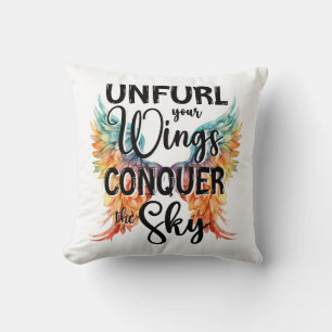 Coussin Défendez vos ailes conquérir le ciel et habiliter 