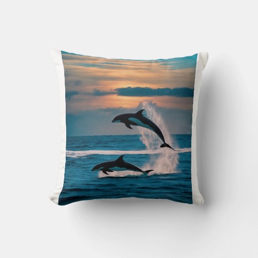Coussin Défi dans le bleu profond (Recto)