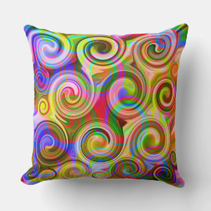 Coussin Défilement Abstrait géométrique pastel
