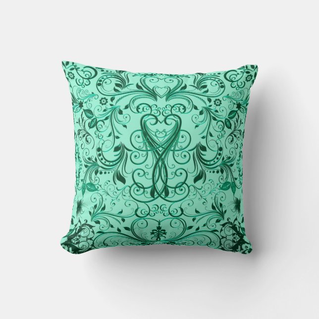 Coussin Défilement, Jade-Carré Jlow (Recto)