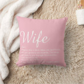 Coussin Définition de femme moderne chic script rose fun (Couverture)