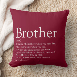 Coussin Définition de frère moderne amusant de Bourgogne l