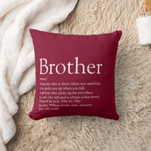 Coussin Définition de frère moderne amusant de Bourgogne l