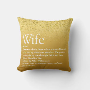 Coussin Définition de la meilleure femme du monde Fun Glam