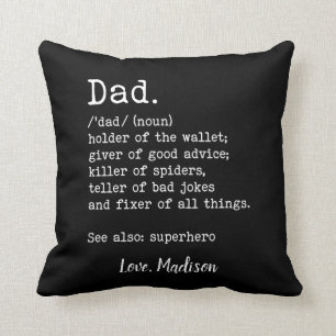 Coussin Définition de papa Cadeau de Fête des pères per