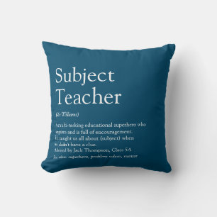 Coussin Définition de reconnaissance des enseignants Typog