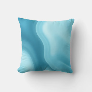 Coussin Dégradé Abstrait Lueur Douce Bleu Patine