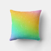 Coussin Dégradé arc-en-ciel avec étoiles (Verso)
