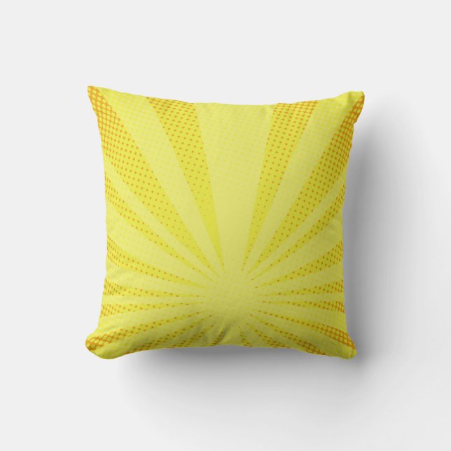 Coussin dégradé arrière - plan jaune rétro (Recto)