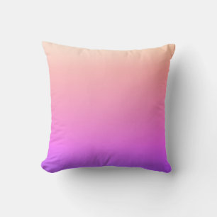 Coussin Dégradé coloré rose pêche et violet qui s'estompe