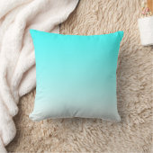 Coussin Dégradé de bleu aqua à blanc (Couverture)