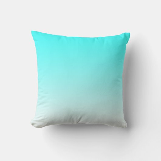 Coussin Dégradé de bleu aqua à blanc (Recto)