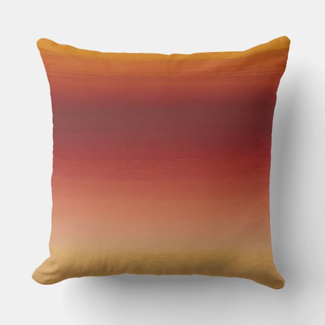 Coussin dégradé de texture rouge orange et jaune (Recto)
