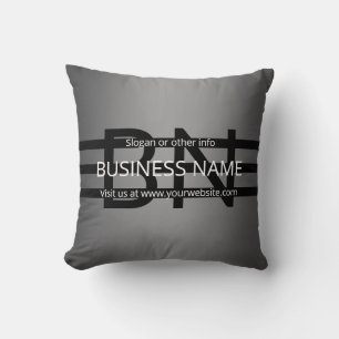 Coussin Dégradé gris moderne et bandes noires horizontales