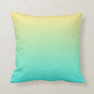 Coussin Dégradé jaune à sarcelle