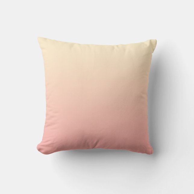 Coussin Dégradé jaune clair et rose (Recto)