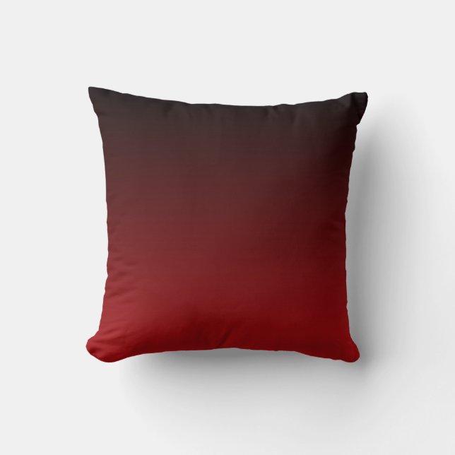 Coussin Dégradé noir et rouge.  (Recto)