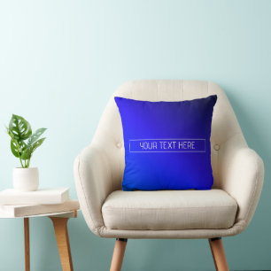Coussin Dégradé ombré bleu et violet moderne brillant