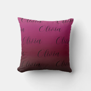 Coussin Dégradé rose vin
