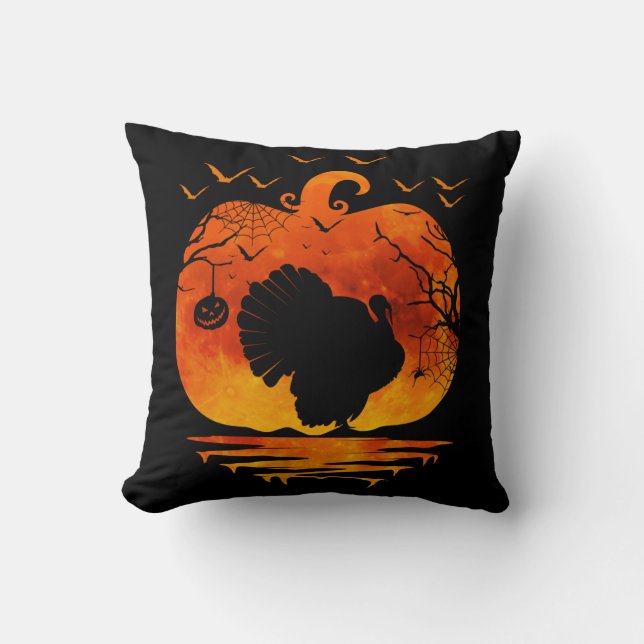 COUSSIN DÉGUISEMENT DE DINDE DE THANKSGIVING CITROUILLE SA (Recto)