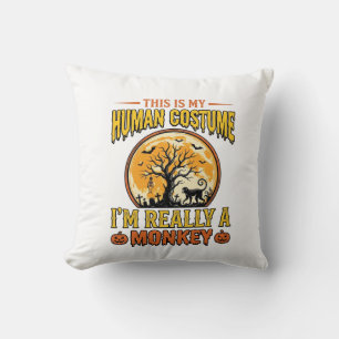 Coussin Déguisement de singe pour Halloween Design de T-sh
