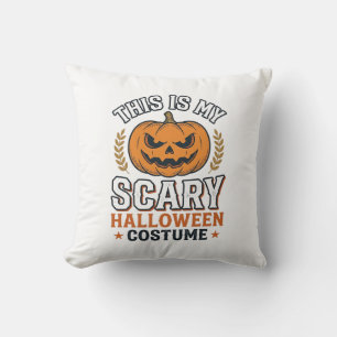 Coussin Déguisement Halloween Épouvantable Citrouille Vect