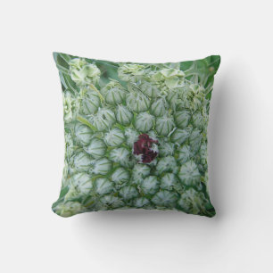 Coussin Dekokissen grün-weisse Wildblüte