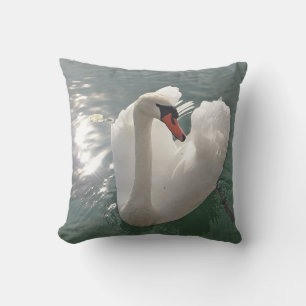 Coussin Dekokissen romantischer weisser Schwan