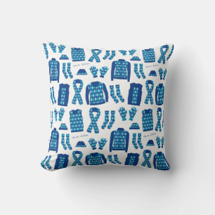 Coussin d'éléments Motif Jacquard bleu