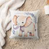 Coussin d'éléphant de bébé personnalisé Boho Flora (Couverture)