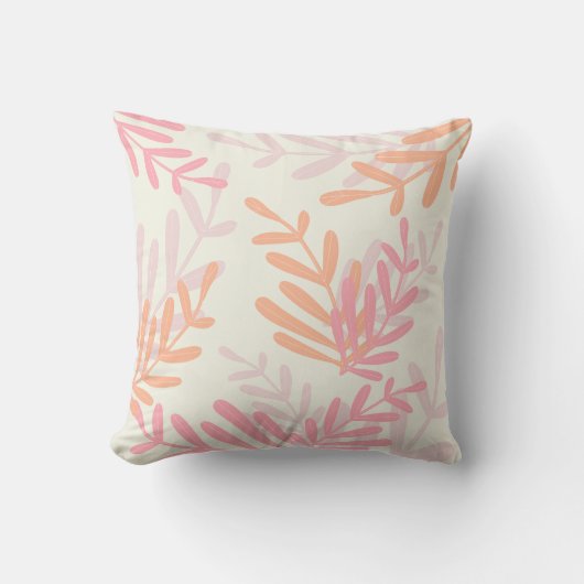 Coussin Delicate Branches Pastel Colors Girl's Room (Recto)
