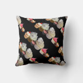 Coussin DÉLICIEUX CUPCAKES DESERT SHOP, Rose Black Fuchsia (Verso)