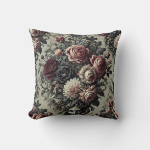 Coussin 🩸 Dellamorte Dellamore - Design Floral gothique
