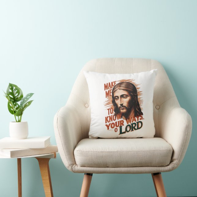 Coussin Demande divine : Fais-moi connaître tes voies, Sei (Chaise)