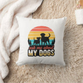 Coussin Demandez-moi au sujet de ma conception de chiens d (Couverture)